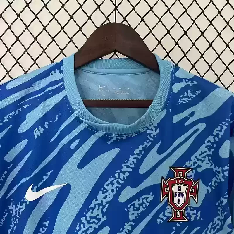 2024 Portugal Goalkeeper Blue football jersey