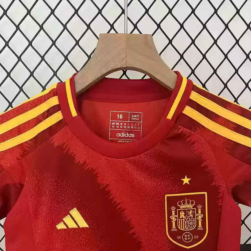 2024 Spain home kid kit football jersey