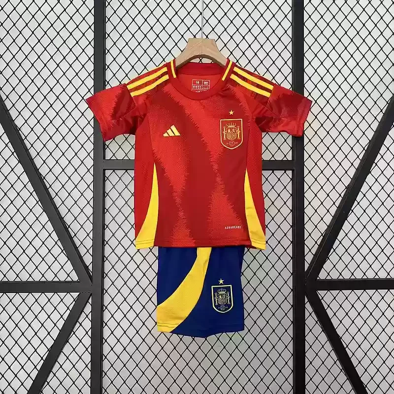 2024 Spain home kid kit football jersey