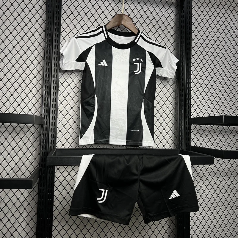 24-25 Juventus home kid kit football jersey