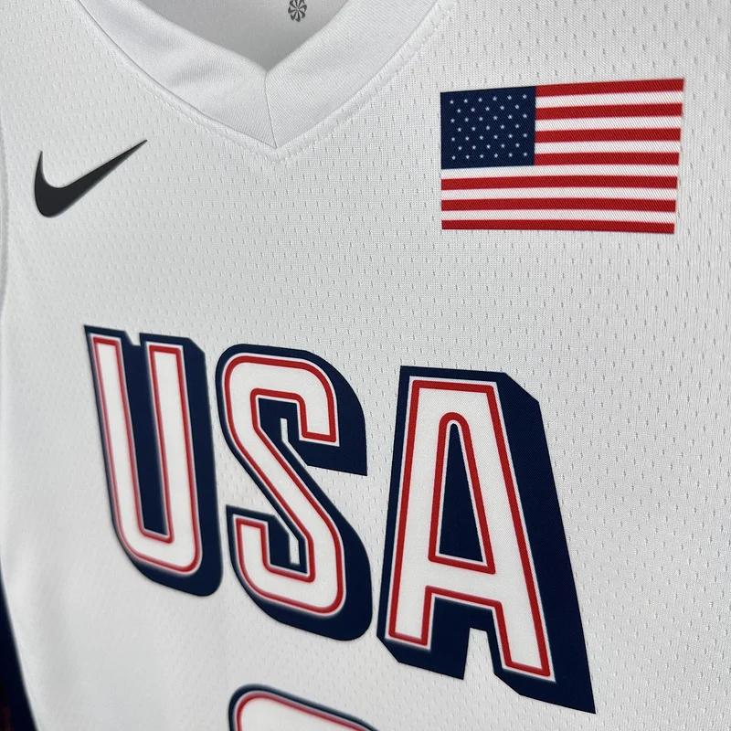 2024 Olympic Games USA White #15 BOOKER Basketball Jersey