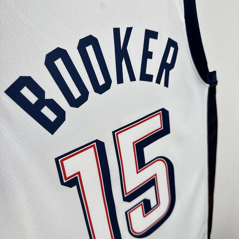 2024 Olympic Games USA White #15 BOOKER Basketball Jersey