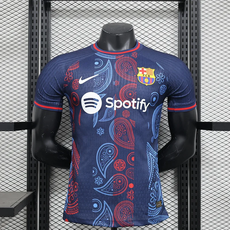 24-25 Barcelona blue player version soccer jersey