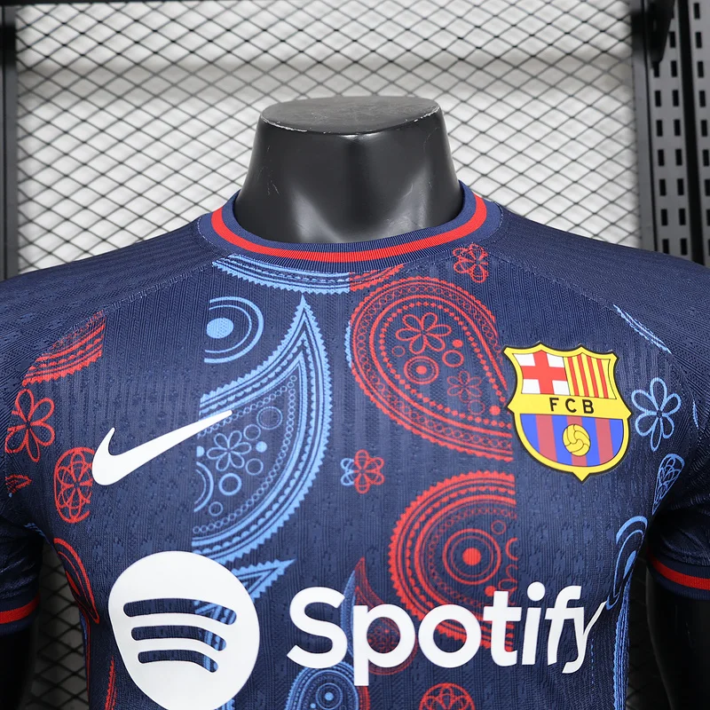 24-25 Barcelona blue player version soccer jersey