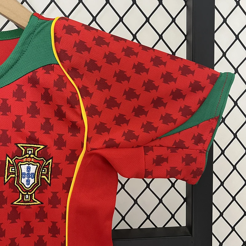 2004 Portugal National team Home kids soccer jersey