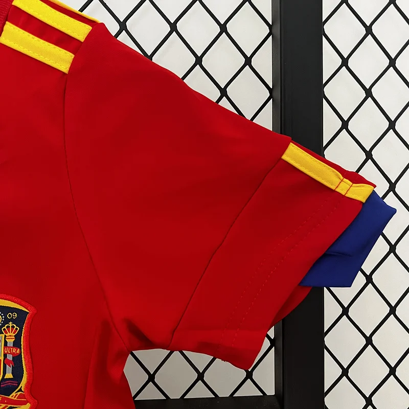 2010 Spain Home kids soccer jersey