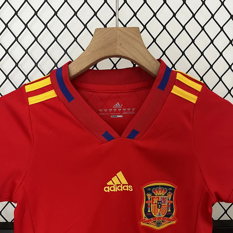 2010 Spain Home kids soccer jersey