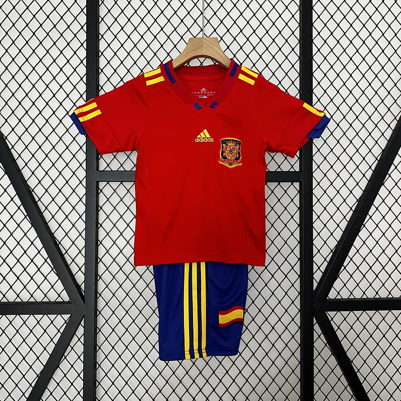 2010 Spain Home kids soccer jersey