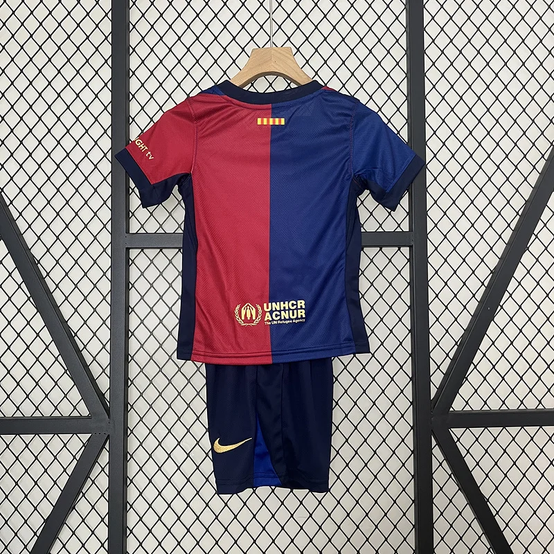 24-25 Barcelona Home kids soccer jersey