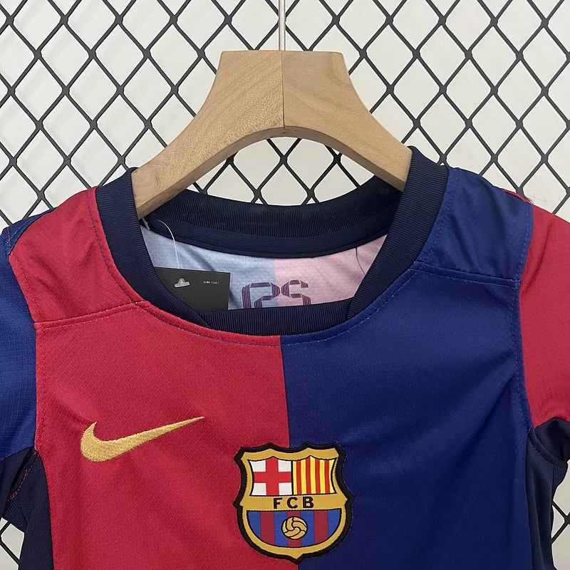 24-25 Barcelona Home kids soccer jersey