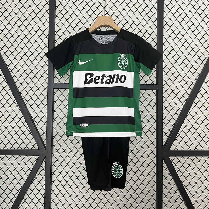 24-25 Lisbon Home kids sporting soccer jersey