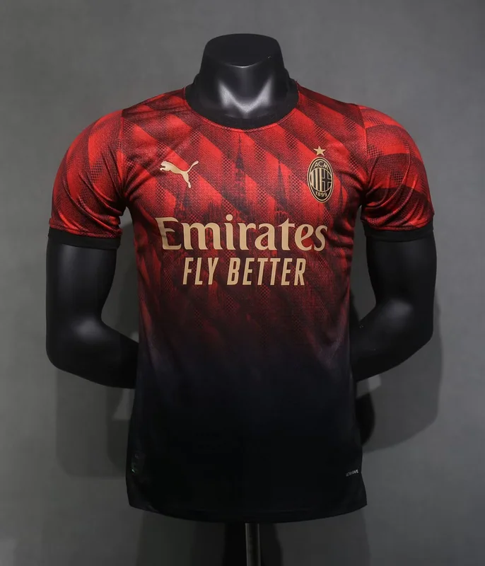 24-25 AC Milan black and red special player version soccer jersey