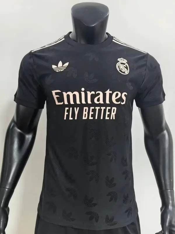 24-25 Real Madrid Black training player version soccer jersey