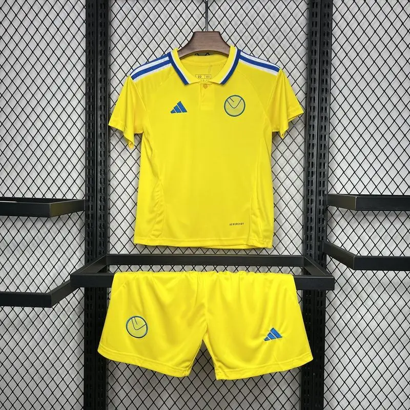 24-25 Leeds United away kids soccer jersey