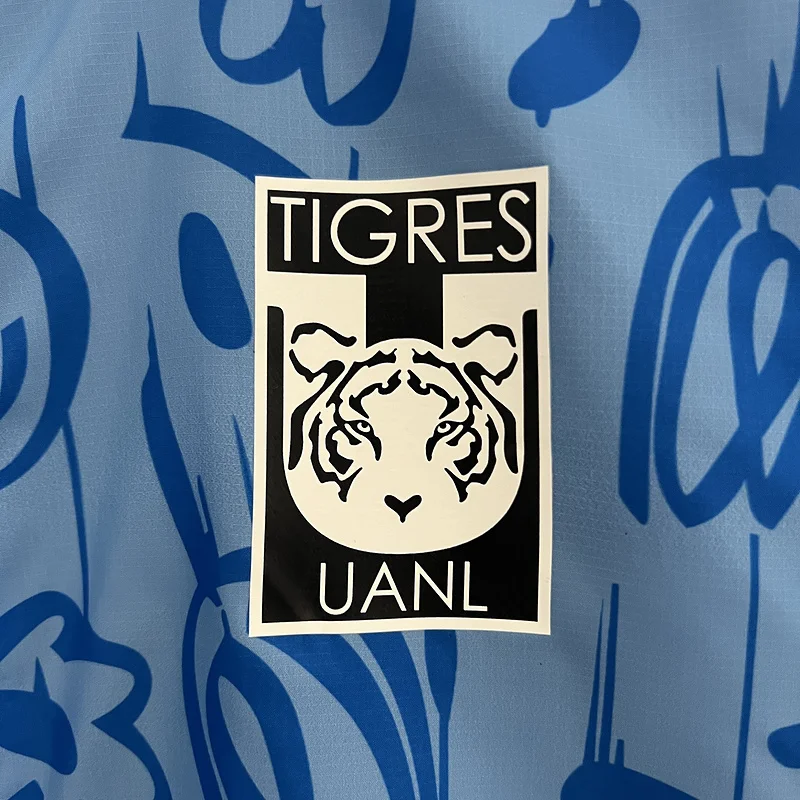 24-25 Tigers UANL Trench Blue and White Coat Windbreaker