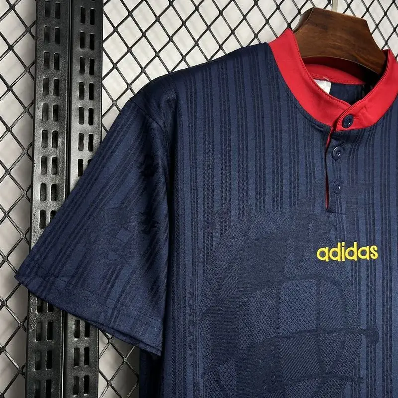 1996 Spain away retro soccer jersey