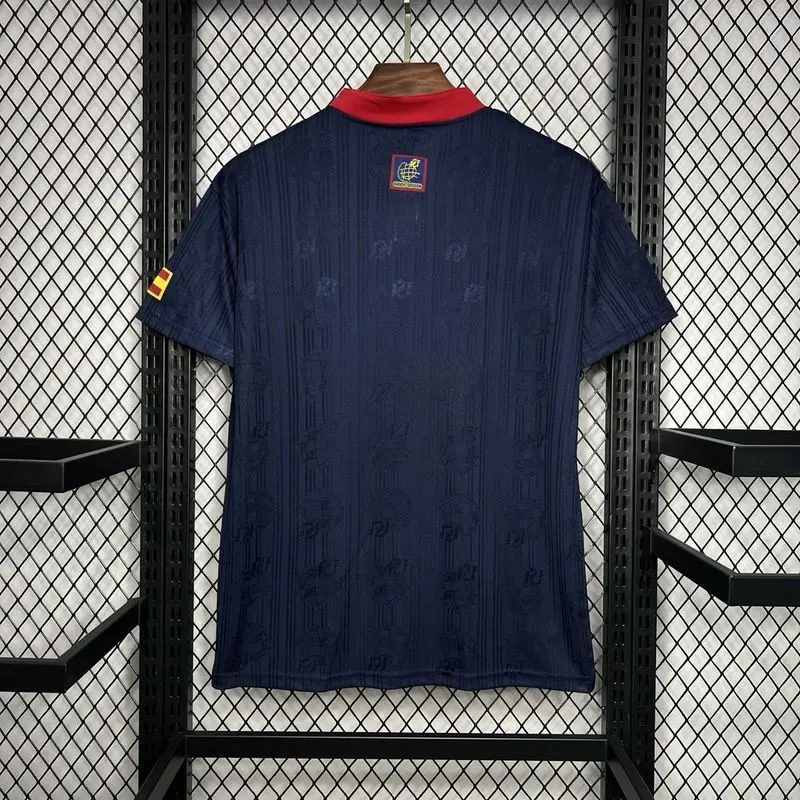 1996 Spain away retro soccer jersey