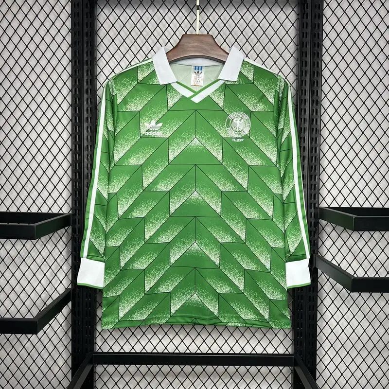 1990 Germany away long sleeve retro soccer jersey