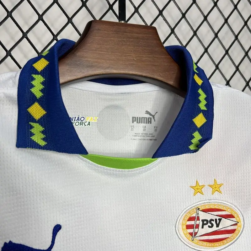 24-25 PSV third away white kids soccer jersey