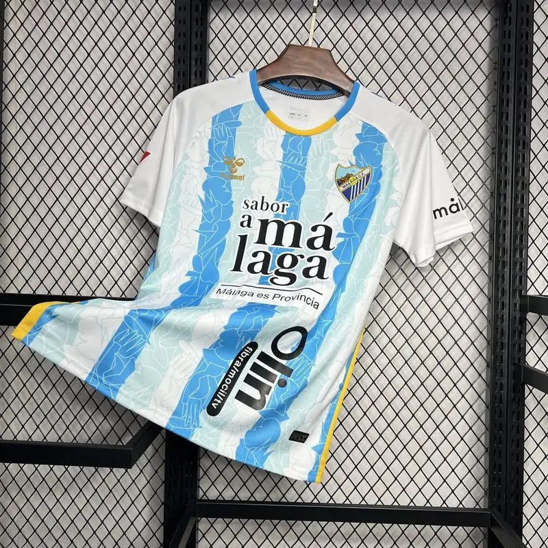 24-25 Malaga home soccer jersey