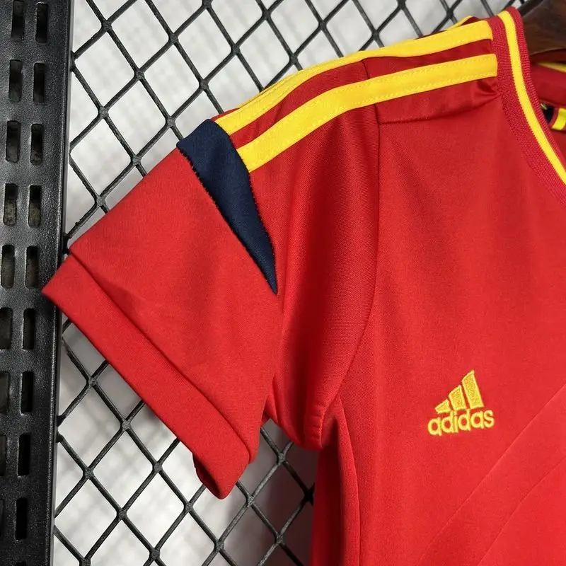 2012 Spain home retro kids soccer jersey