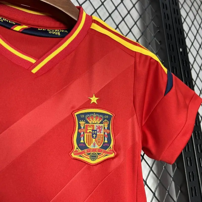 2012 Spain home retro kids soccer jersey