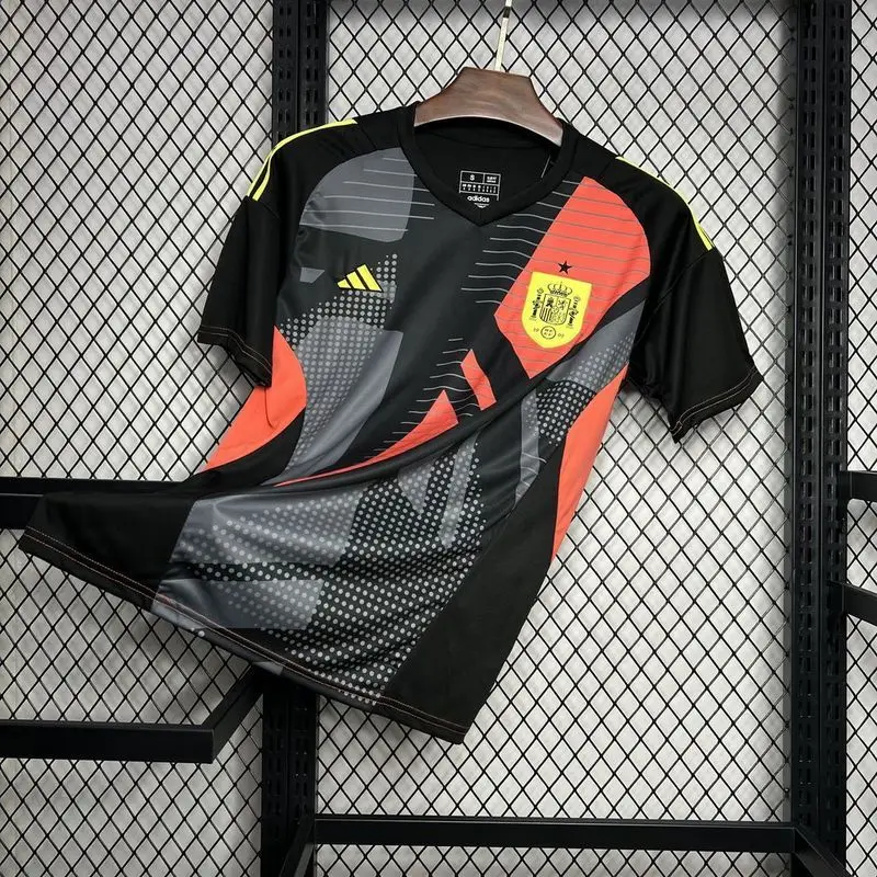 2024 Spain black goalkeeper soccer jersey