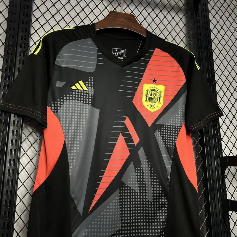 2024 Spain black goalkeeper soccer jersey