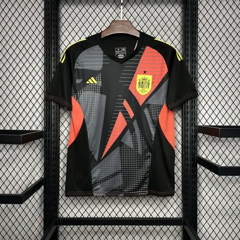 2024 Spain black goalkeeper soccer jersey