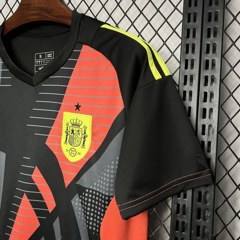 2024 Spain black goalkeeper soccer jersey