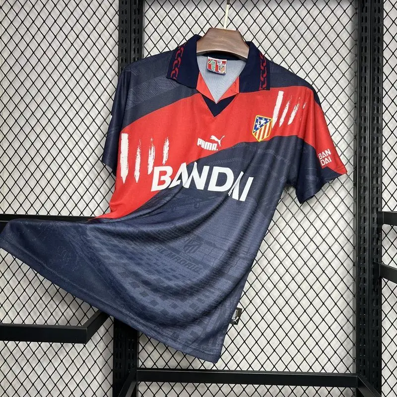 96-97 Atletico Madrid away retro soccer jersey