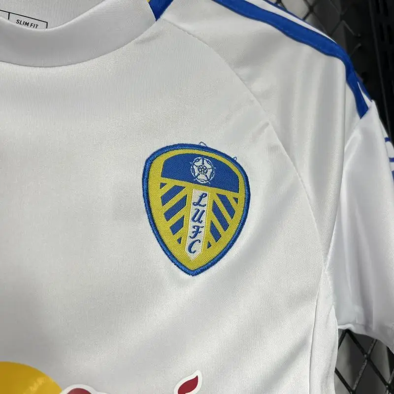 24-25 Leeds United home kids soccer jersey