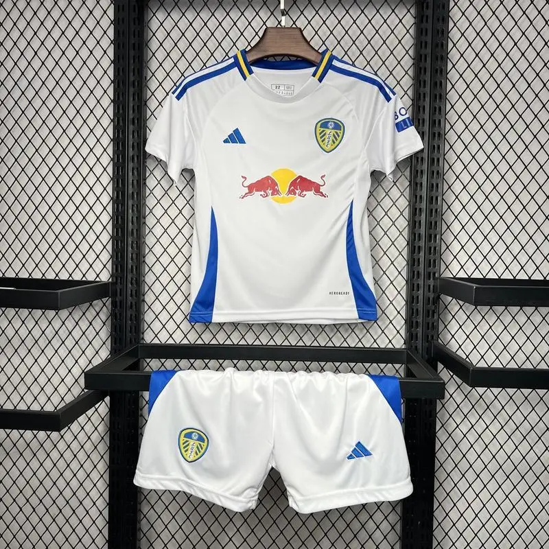 24-25 Leeds United home kids soccer jersey