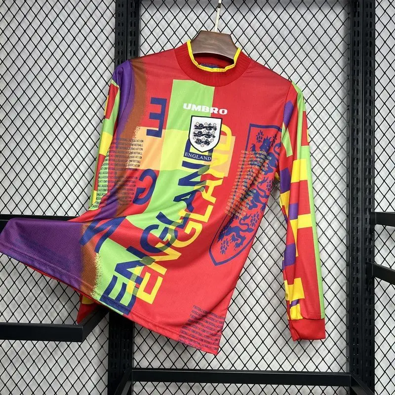 95-96 England goalkeeper long sleeve soccer jersey