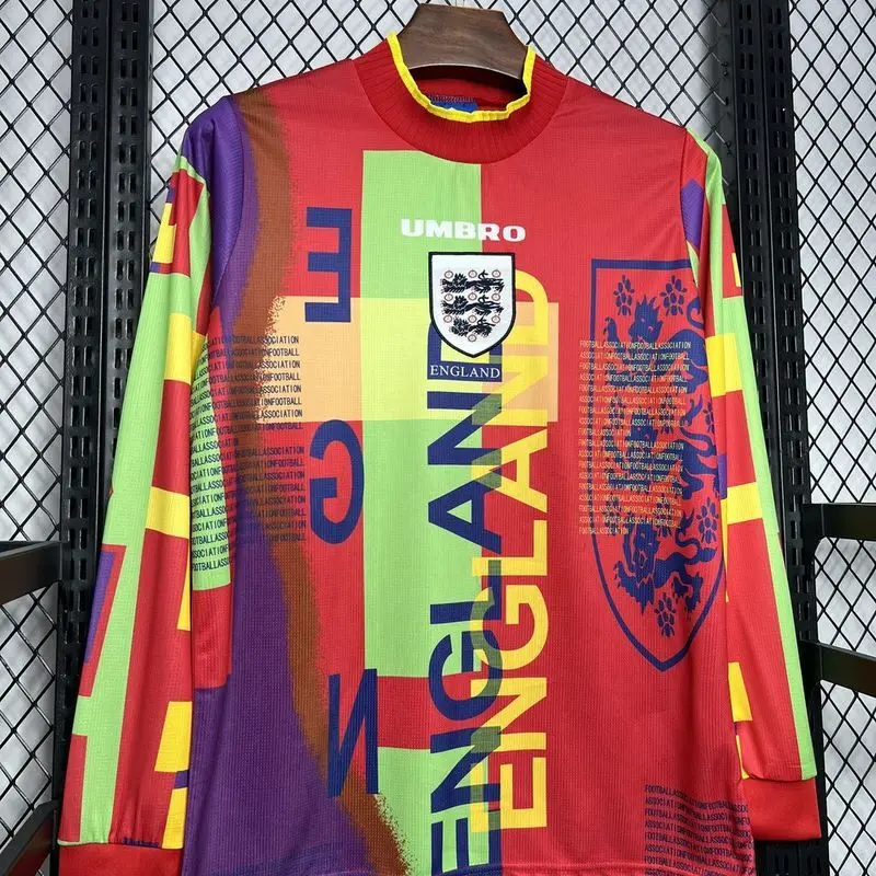 95-96 England goalkeeper long sleeve soccer jersey