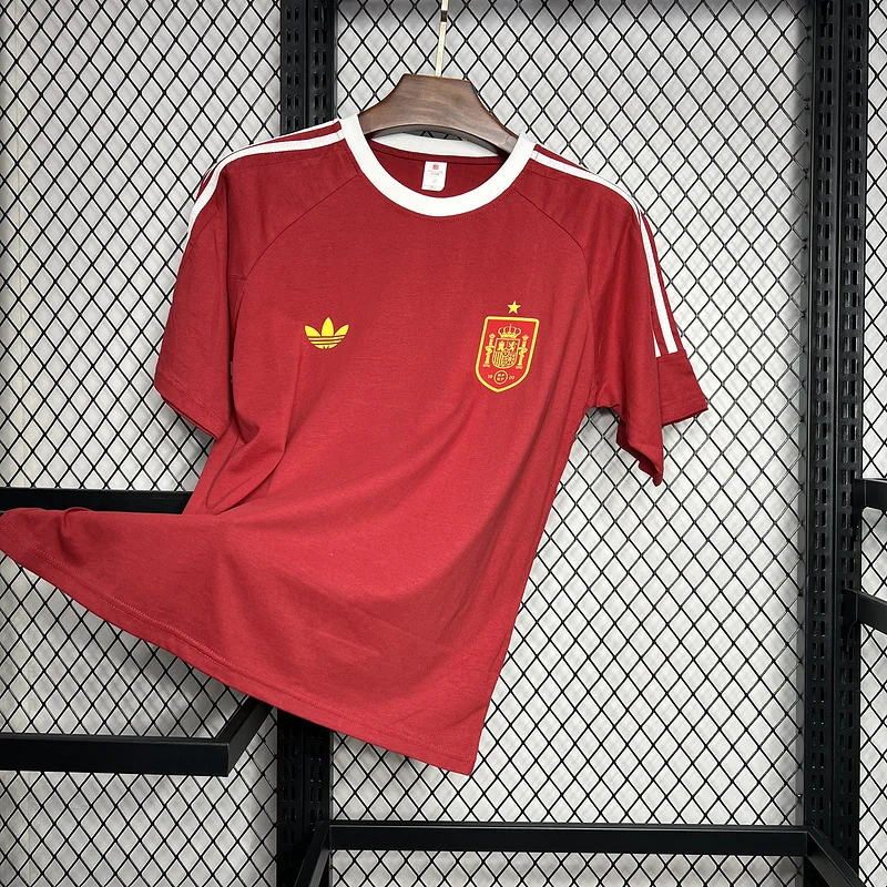 24-25 Spain Euro Retro style soccer Jersey