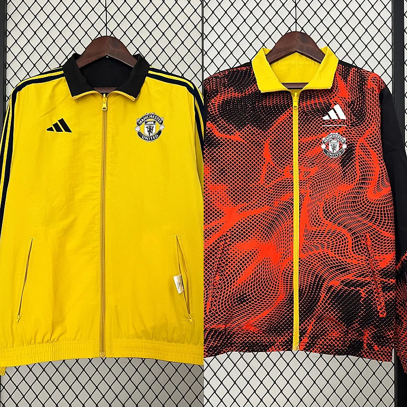 24-25 Manchester United Trench Reversible Coat windbreaker