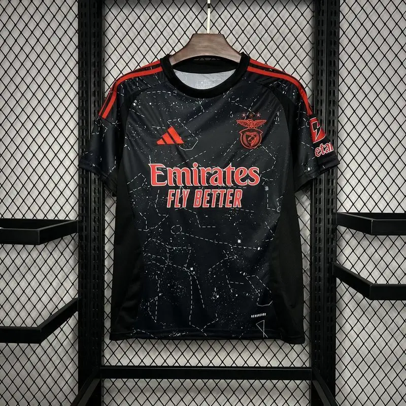 24-25 Benfica away black kids soccer jersey