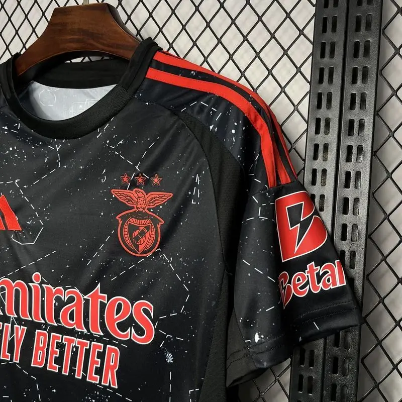 24-25 Benfica away black kids soccer jersey