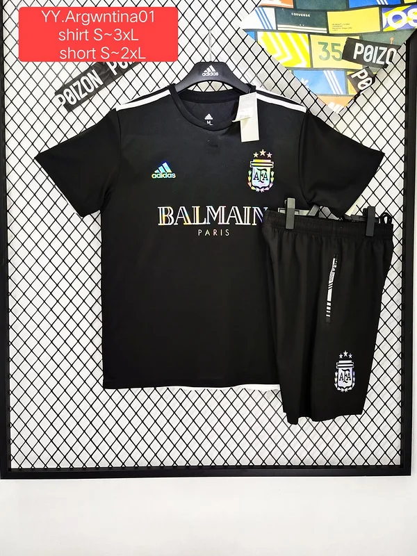 24-25 Argentina black Bling Logo training jersey