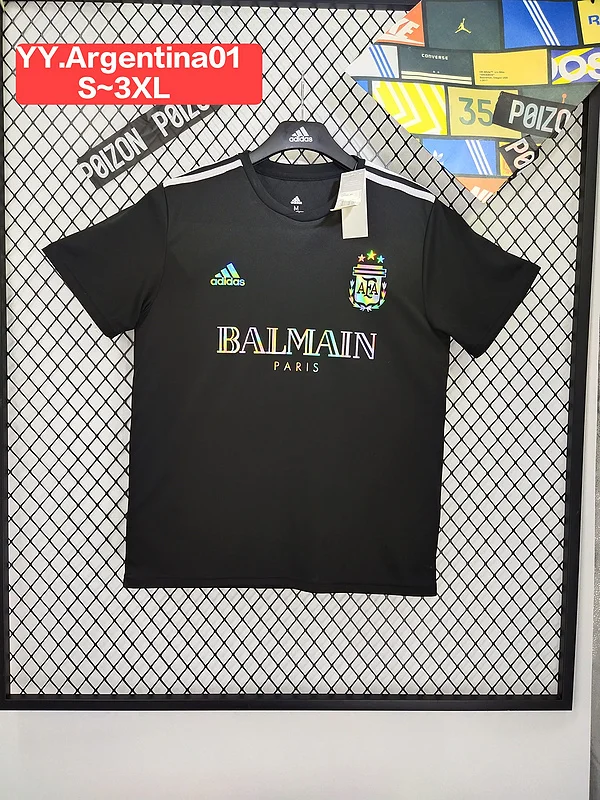 24-25 Argentina black Bling Logo training jersey