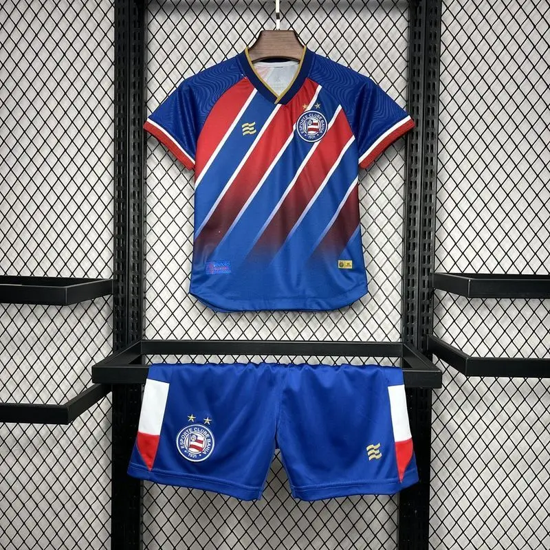 24-25 Bahia home kids soccer jersey