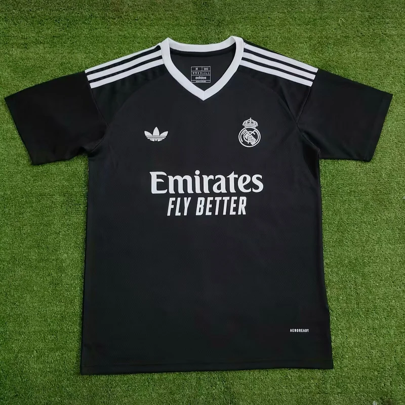 24-25 Real Madrid Black traing soccer jersey