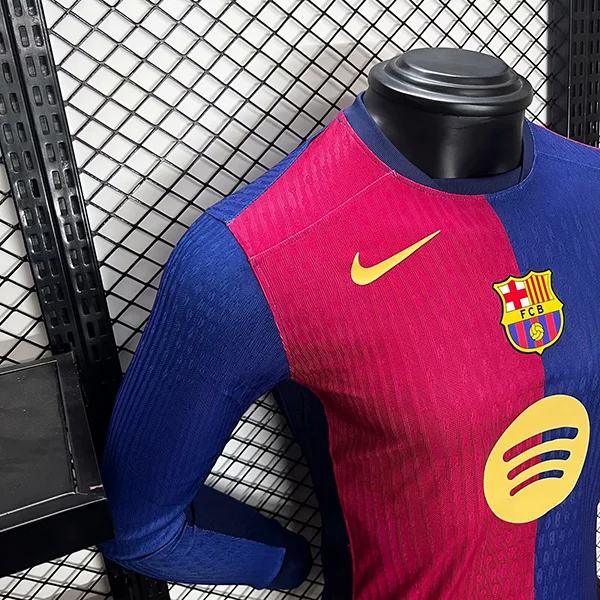 24-25 Barcelona Home Long Sleeve Player Version soccer jersey