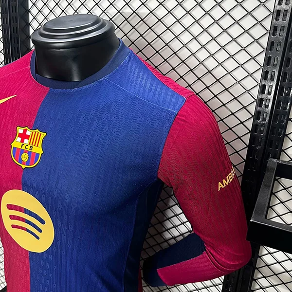 24-25 Barcelona Home Long Sleeve Player Version soccer jersey