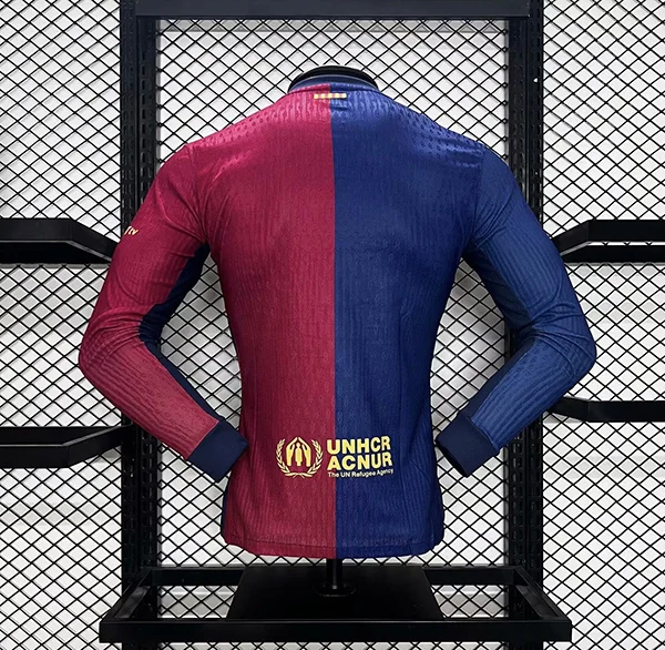 24-25 Barcelona Home Long Sleeve Player Version soccer jersey