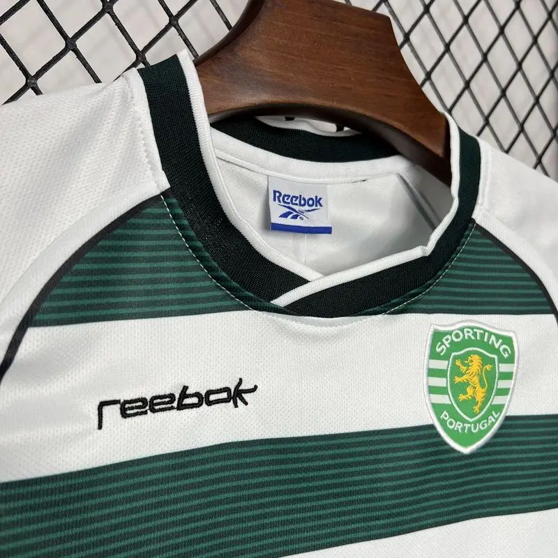 01-03 Sporting Lisbon home retro kids soccer jersey