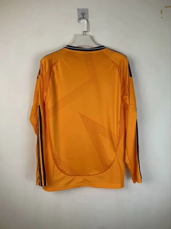 24-25 Real Madrid Away Orange Long Sleeve soccer jersey