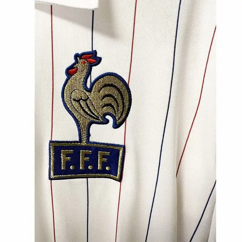 1980 France retro away long sleeve football jersey