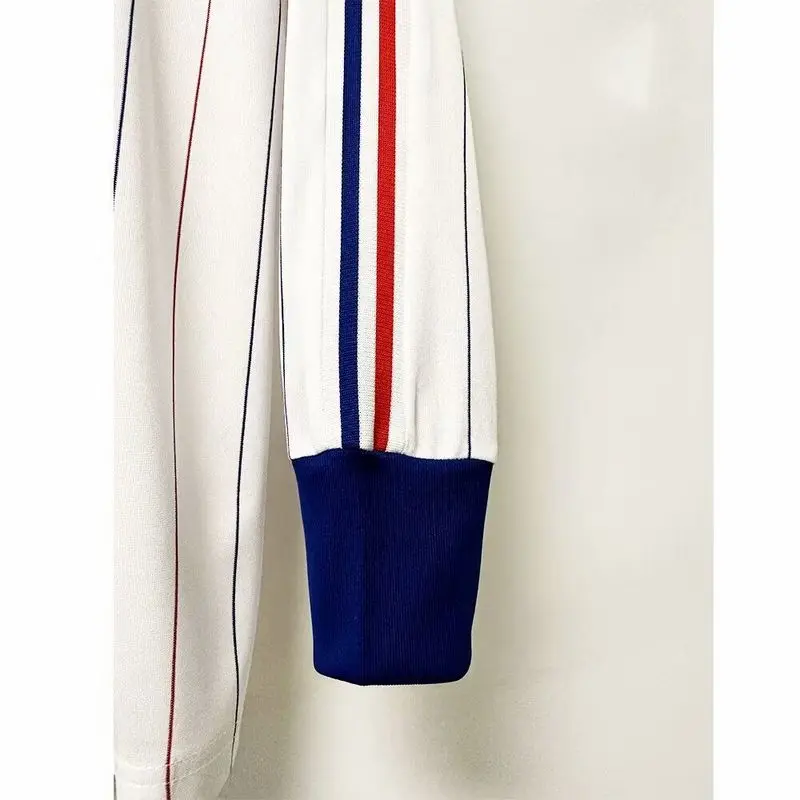 1980 France retro away long sleeve football jersey